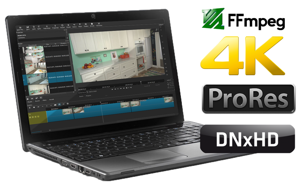 Shotcut Professional Video Editing Software Program-HD-4K Movie-Windows/Mac-US B