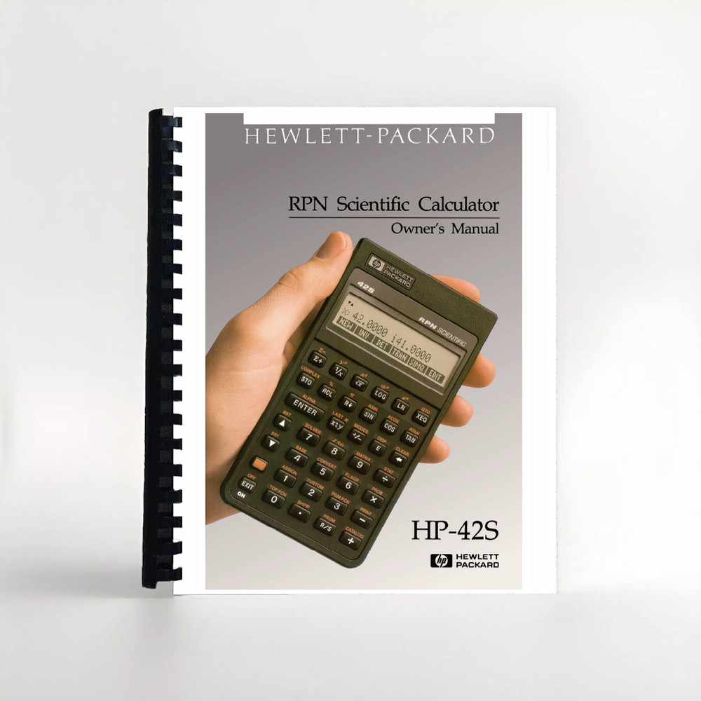 Manual for Hewlett Packard HP 42S Calculator