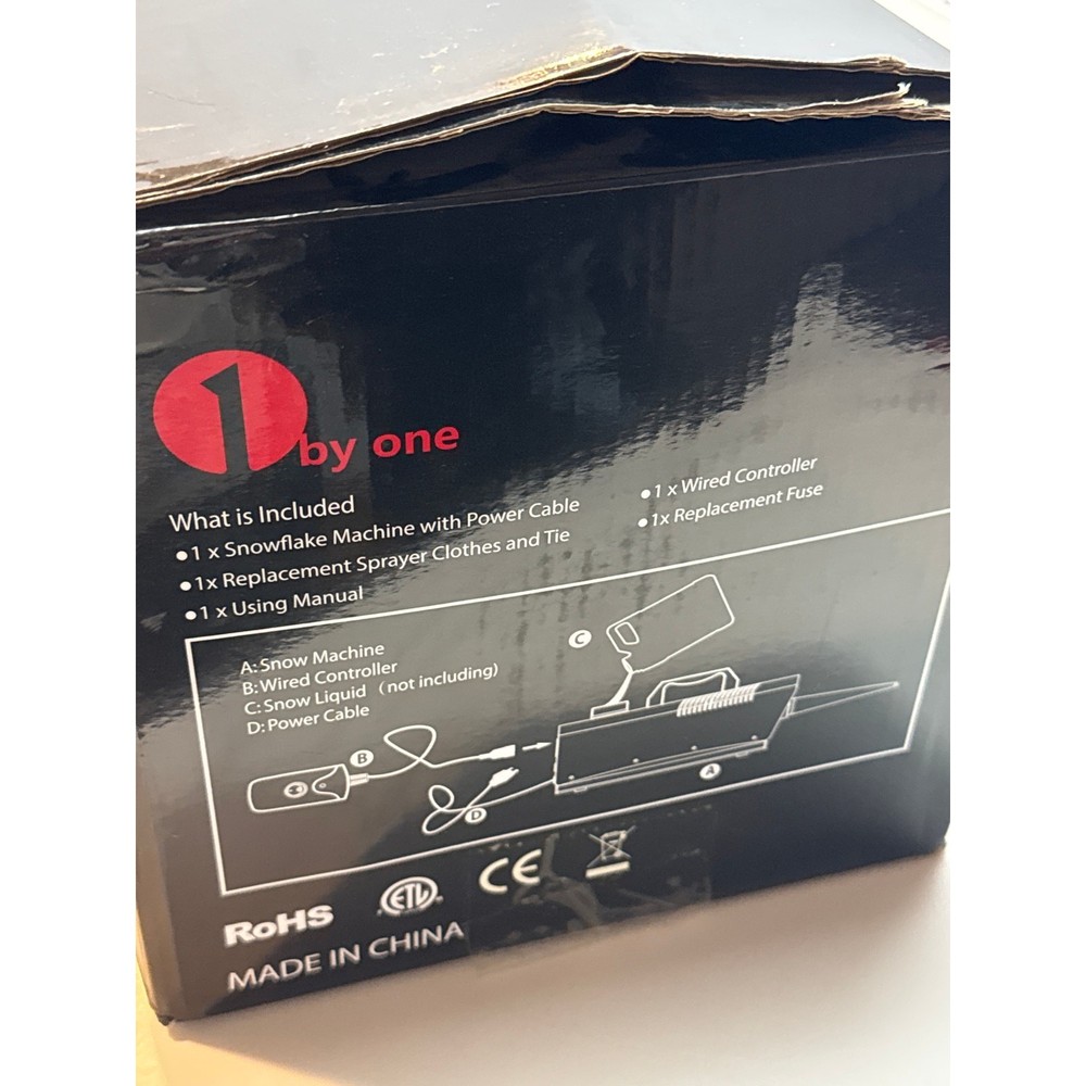 New! 1 By One 650W Snowflake Machine