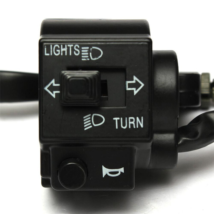 1 Pair Motorcycle 7/8" Handlebar Horn Light Headlight On/Off Switch Controller