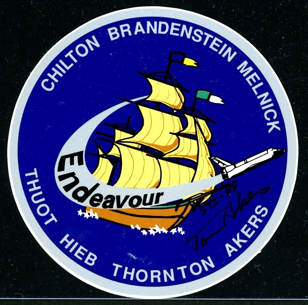 Shuttle Astronaut Thomas D. Akers Signed Mission Patch