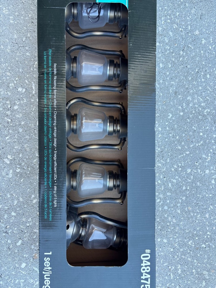 outdoor lantern string lights, vintage looking- 2 boxes!!