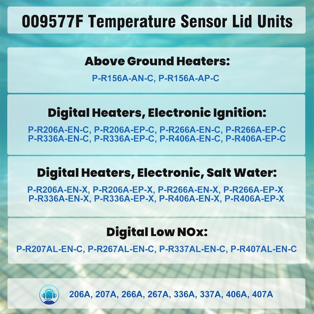Pool Temperature Sensor Lid Units Replacement for Heater Spa, Compatible with...