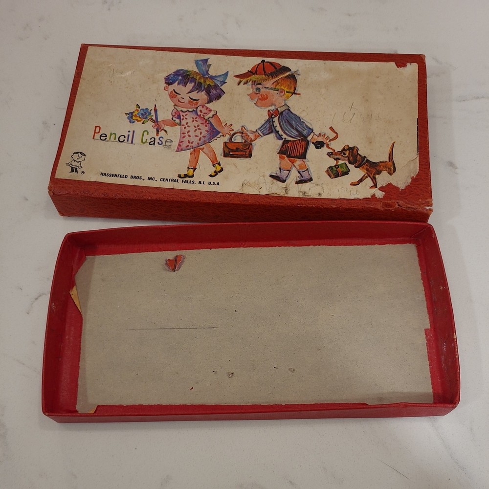 VINTAGE HASSENFELD SCHOOL PENCIL BOX CASE - hasbro