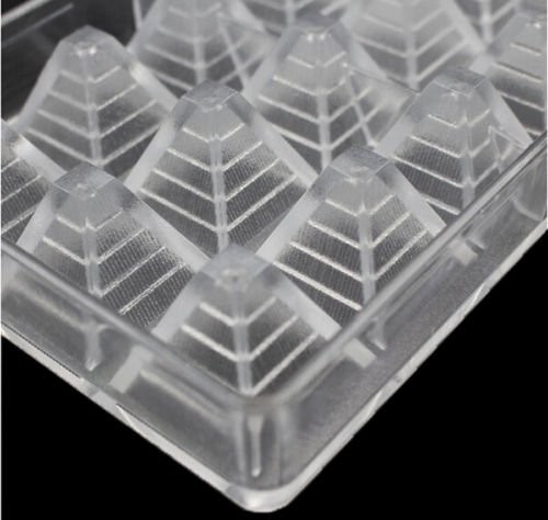 Polycarbonate Chocolate Mold DIY Candy Mould Clear Plastic Pyramid Shape