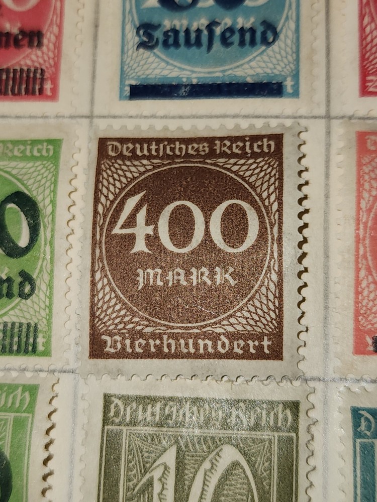 Foreign Germany 400 Mark Stamp Used - #H255