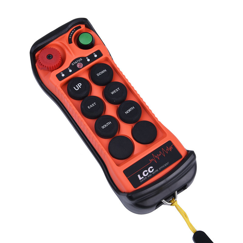 6 Buttons Hoist Wireless Radio Remote Control Crane Lifting Switch Controller