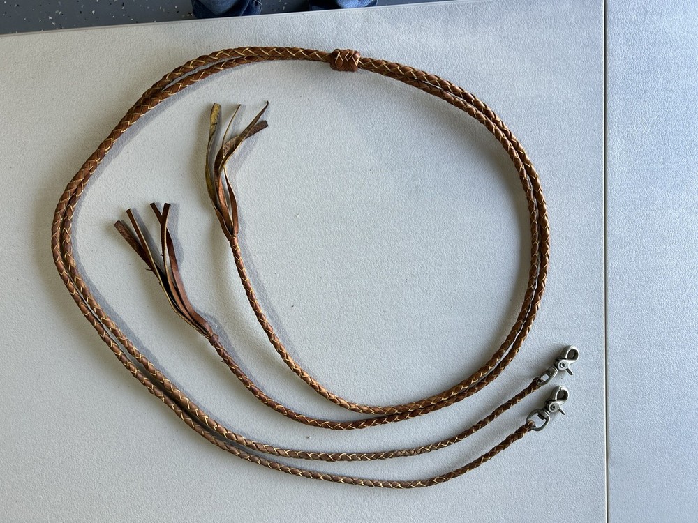 Leather Braided Roping Reins