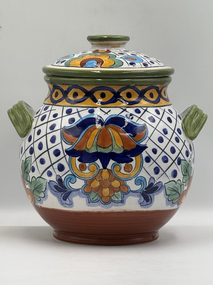 Hand Painted Decorative Cookie Jar, 9x9