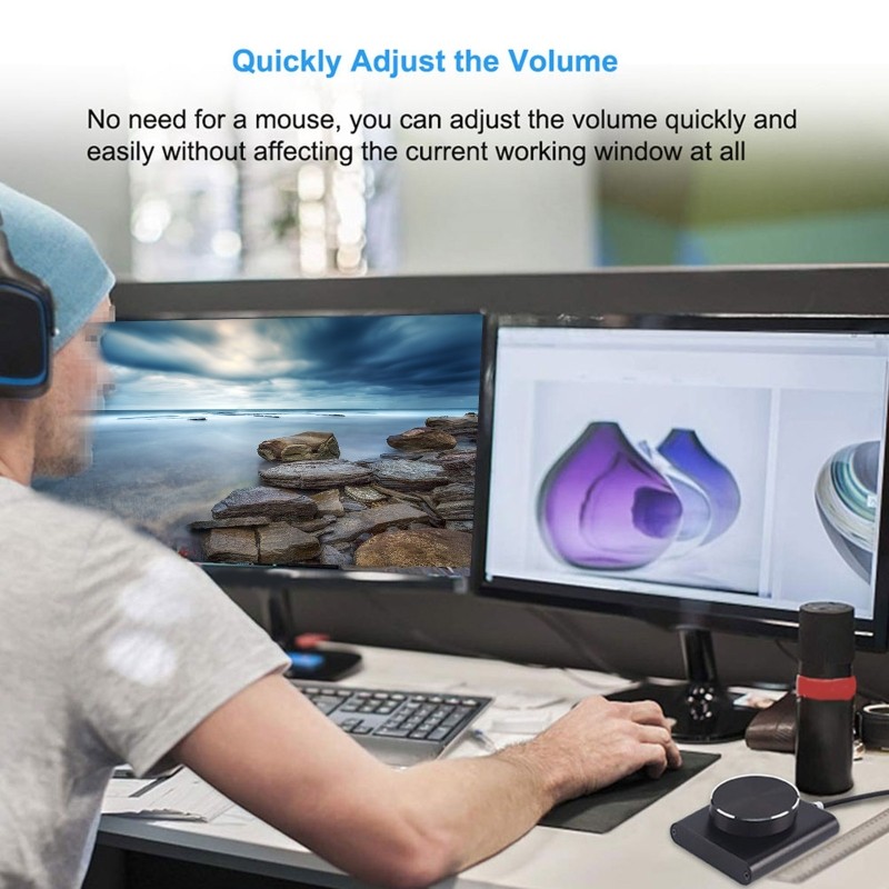 USB Volume Controller One Button Mute Volume Regulator Adjusting for Amplifier