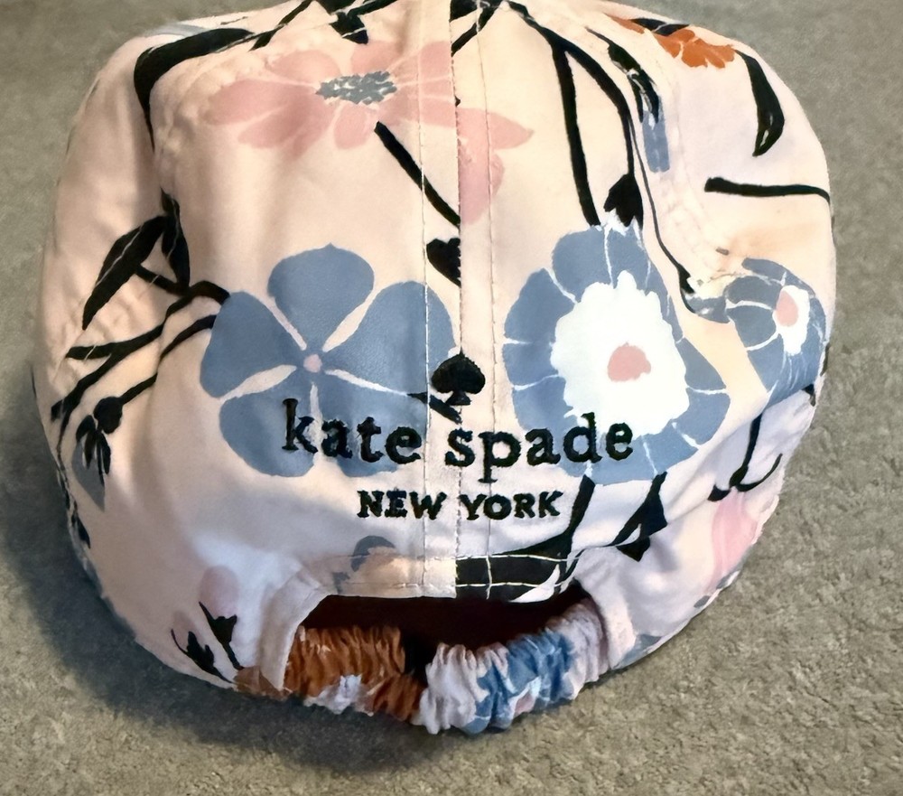 Kate Spade Hat Floral Printed Pink Multicolor One Size Cap Spring Summer