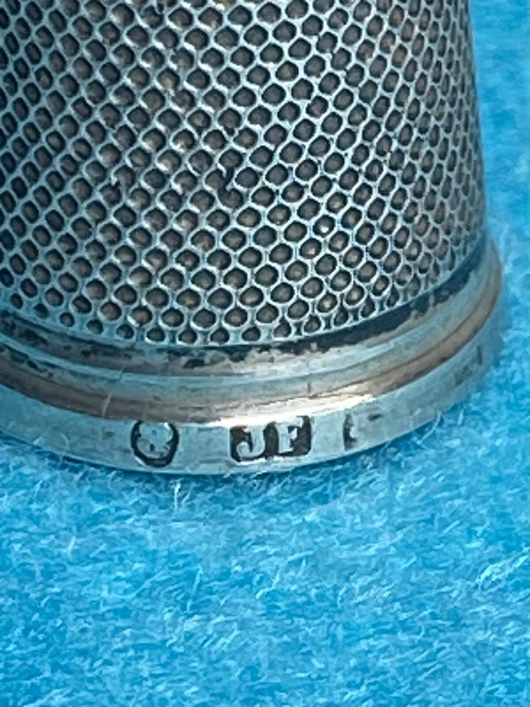 Small Silver Thimble with Hallmarks