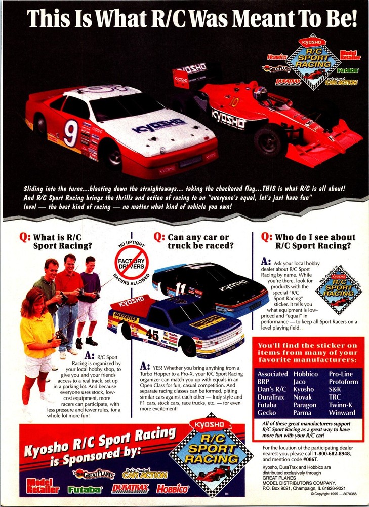 Kyosho RC Formula Wall Decor Ephemera