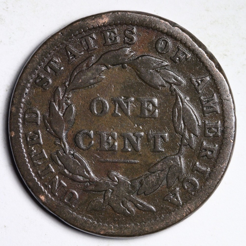 1838 Coronet Head Large Cent CHOICE FINE E198 RNL