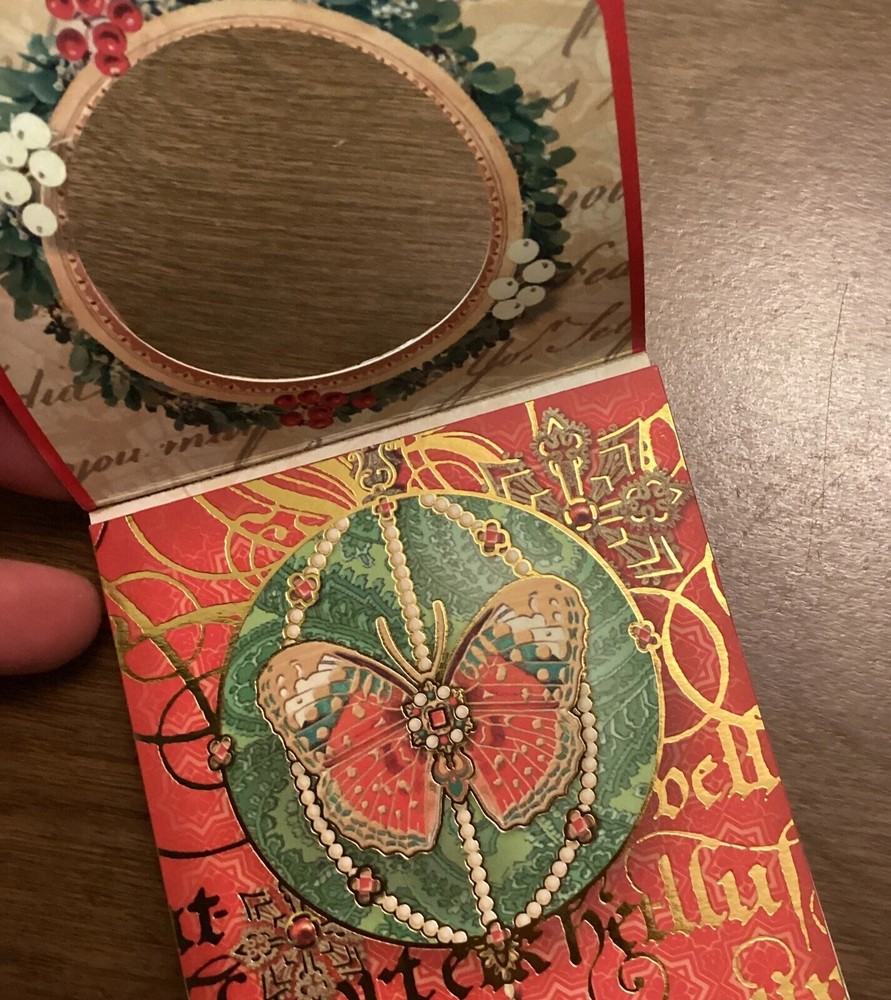 PUNCH STUDIO MINI POCKET NOTEPAD MAGNET CLOSURE BUTTERFLY NOS