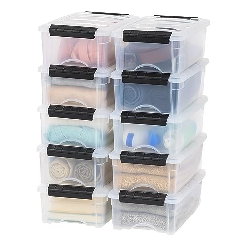 6 Qt Stackable Plastic Storage Bins with Lids, 10 Pack - BPA 6 Qt. - 10 Pack