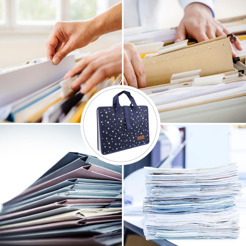 Expanding File Folder with Handle Portable Document Organizer Folder with 13 ...