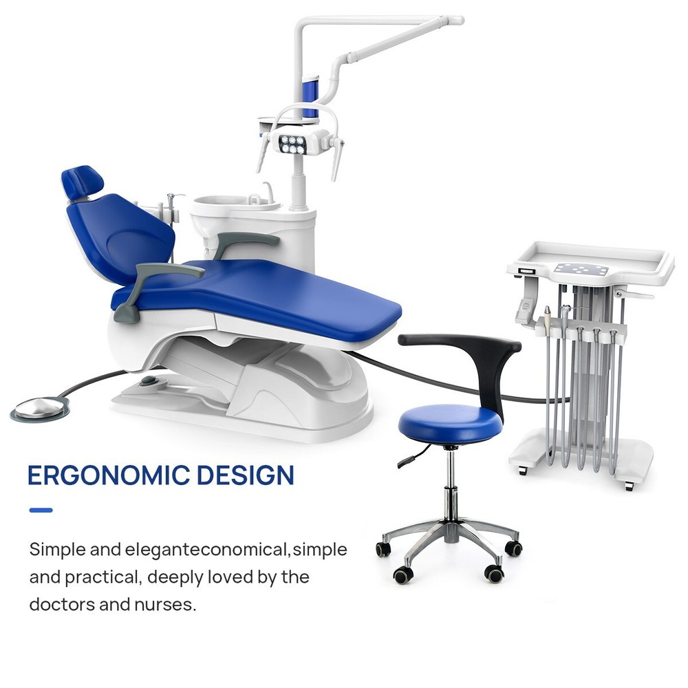Dental Unit Surgery Chair Unit Computer Controlled DC Motor with Doctor's Stool