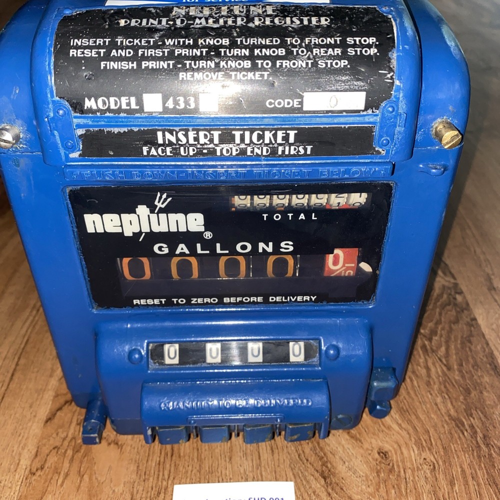NEPTUNE MODEL 433 PRINT 0-METER REGISTER