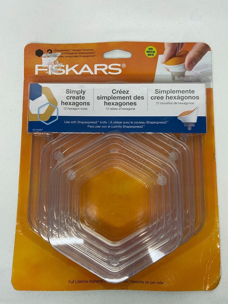 Fiskars Simply Create Hexagons for Shapexpress2 3 Pieces 12 Sizes