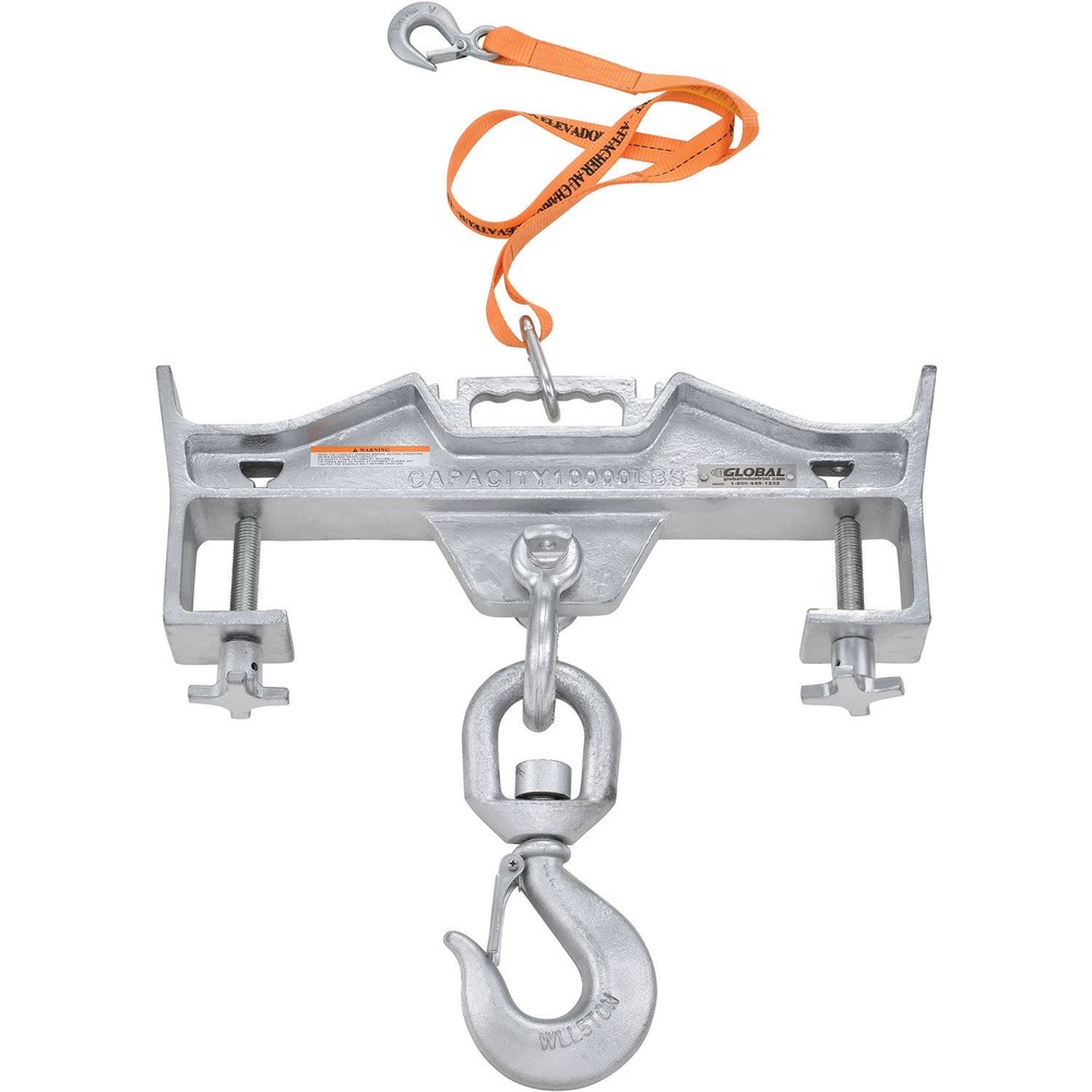 Double Fork Forklift Hook Attachment Swivel Hook 10000 Lb. Cap.