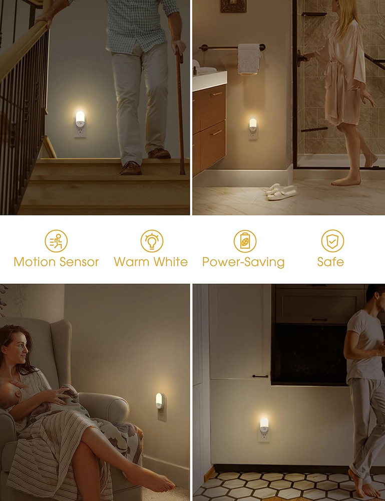 L LOHAS LED Motion Sensor Night Light, 2Pack, Motion Activated Night Light, Nigh