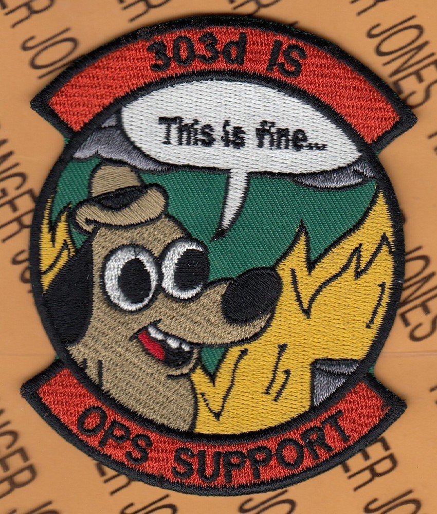 USAF Air Force 303rd Intelligence Sq IS Operations Support ~3.75" patch c/e