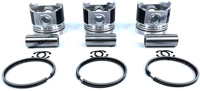 3Pcs Piston With Piston Ring+0.5mm For Yanmar 3TNM72 engine (oversize)