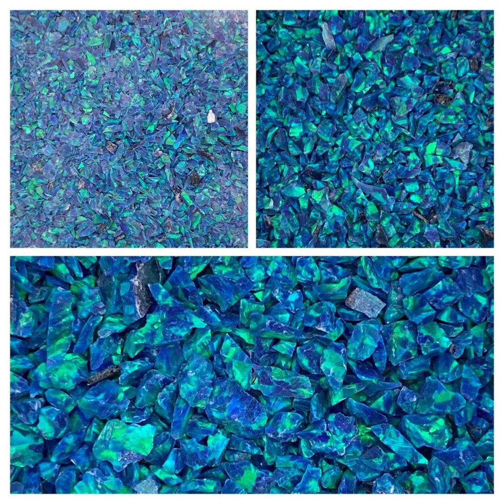 Crushed Opal Peacock Blue/ Crushed Bello Opal
