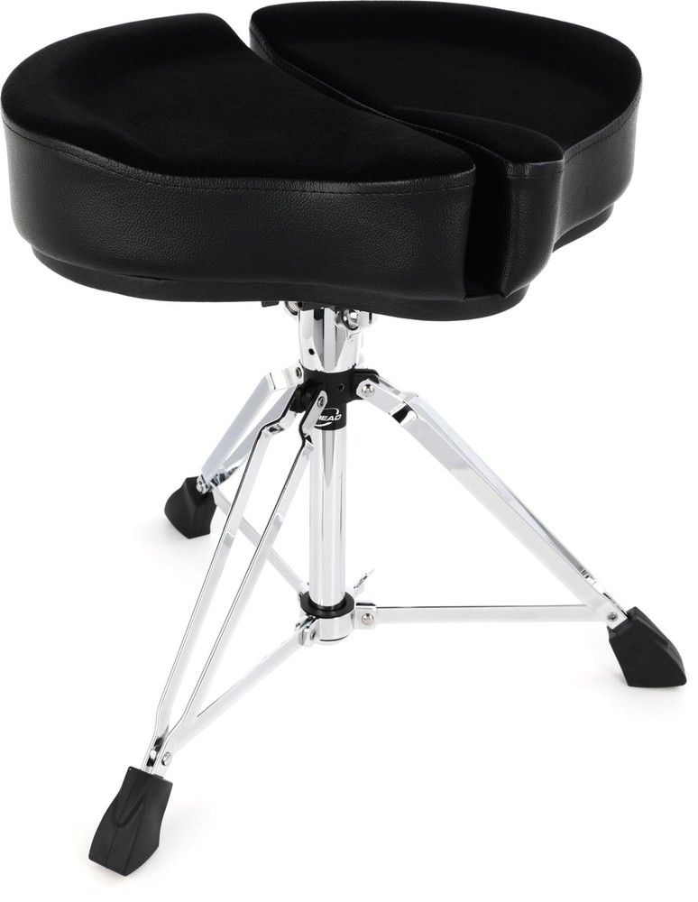 Ahead Spinal-G 3-leg Drum Throne with Saddle Seat - Black (2-pack) Bundle