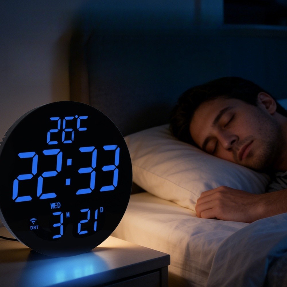 RGB Wall Clock with Wireless Synchronization and Light Sensor Technology