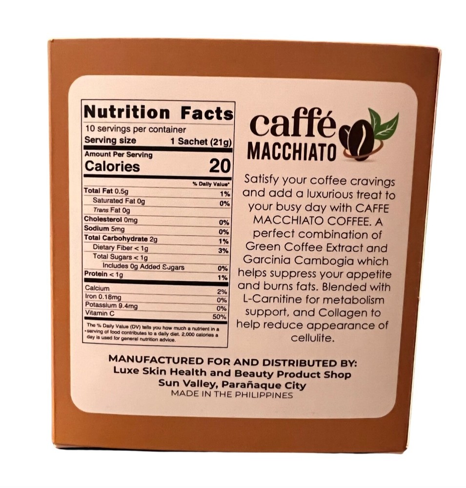 LUXE SLIM Caffe Macchiato, 10 Sachets