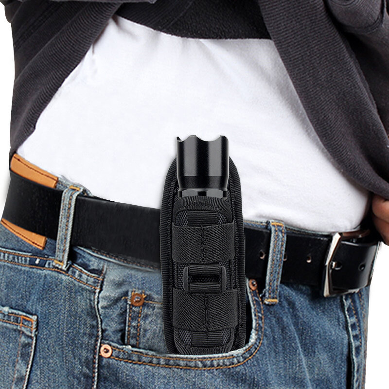 360° Rotating LED Flashlight Case With Belt