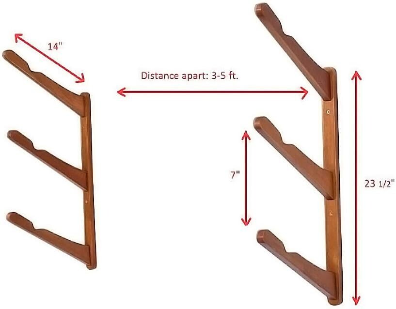 Cor Surf Wall Rack: 3 Boards Multi Function Storage Dispaly (Snow, Skate, Surf)