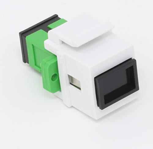 Fiber Optic Keystone Coupler Jack SC Simplex Singlemode APC White
