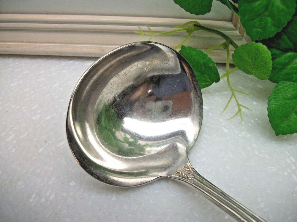 Oneida Rockford Silver HAWTHORNE Silverplate Gravy Serving Ladle 1908