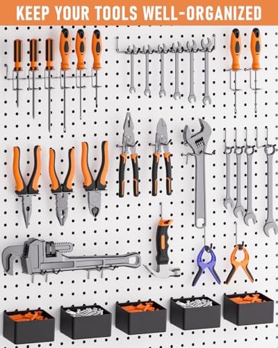 278PCS Pegboard Accessories Organizer Kit, Peg Board Hooks Assortment with