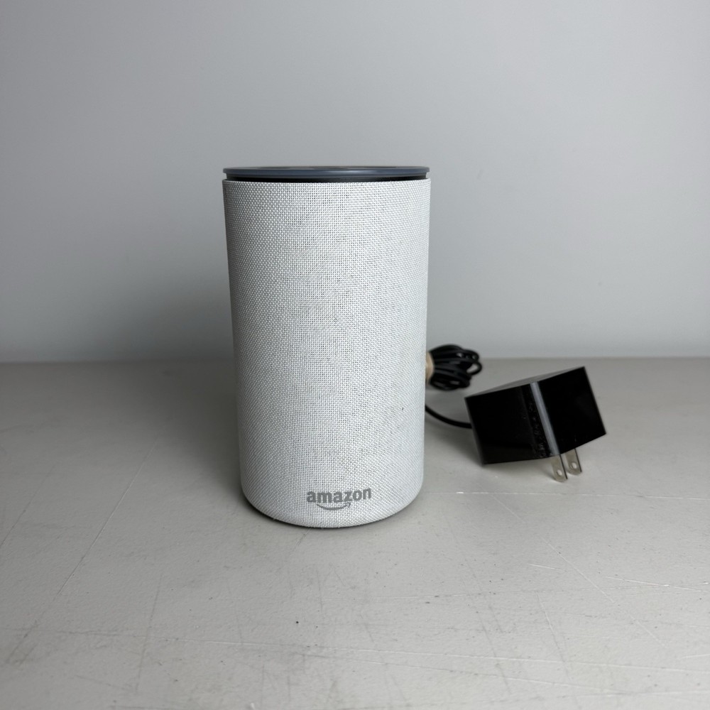 Amazon Echo (2nd Generation) Smart Assistant W/ Power Cord Heather Grey Fabric