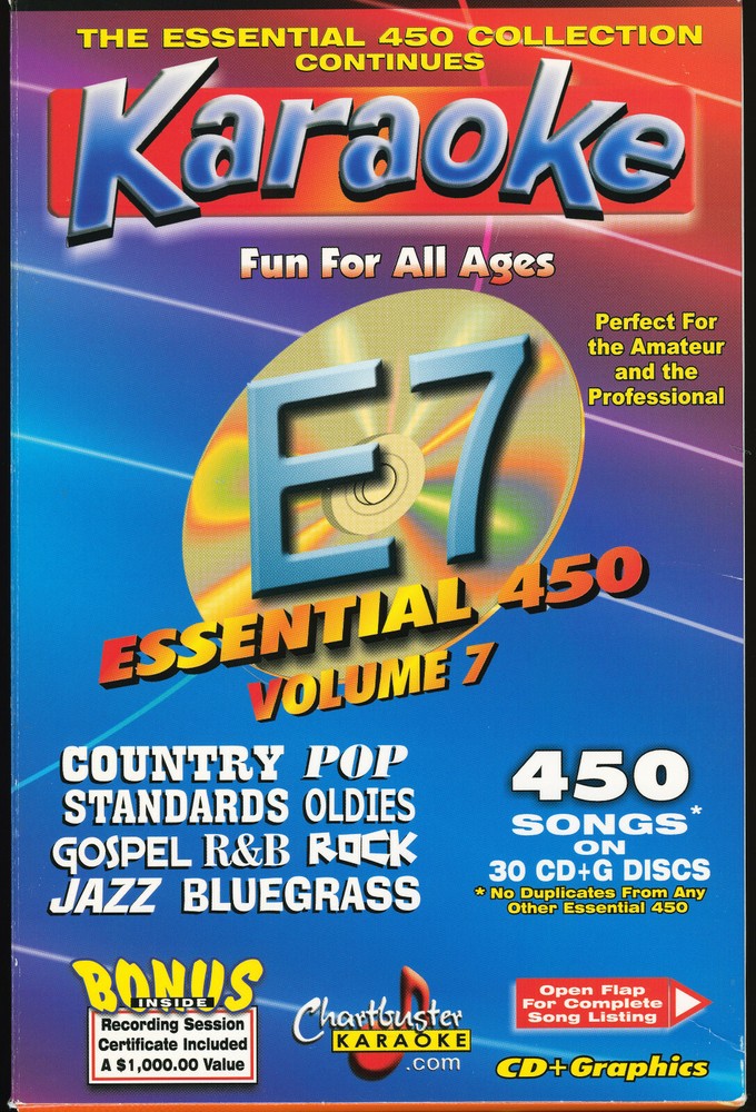 Chartbuster Karaoke Essentials - E-7 & E-8 & E-9 & E-10 SETS CD+G 115 Disc SET