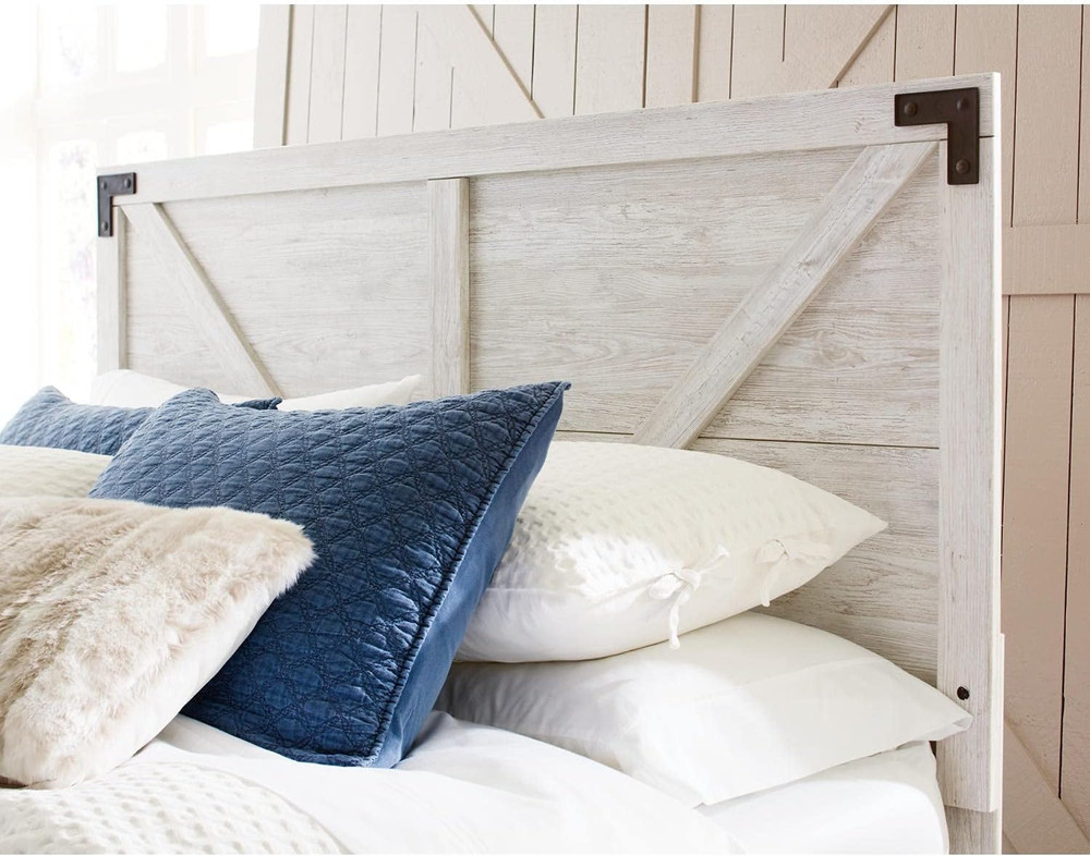Shawburn Modern Farmhouse Headboard, Full, Whitewash