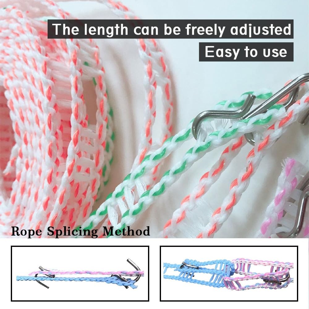 Clothesline,3 Pack Clotheslines for Outside, Adjustable Clothes Lineï¼ŒWindpr...
