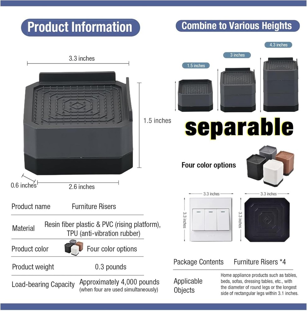 Space-Saving Furniture Lifters - Stackable Style