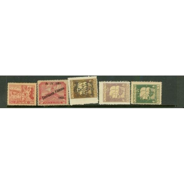 Fiume Lot , 5 stamps