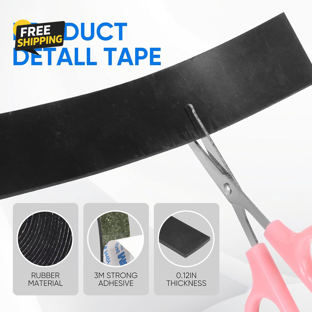Rubber Strips, Solid Sheets Self Adhesive Neoprene Rolls for DIY Gaskets