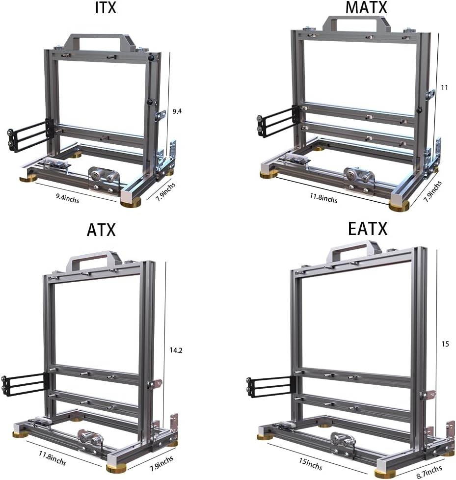 DIY Open Frame PC Chassis Aluminum Computer Case Motherboard