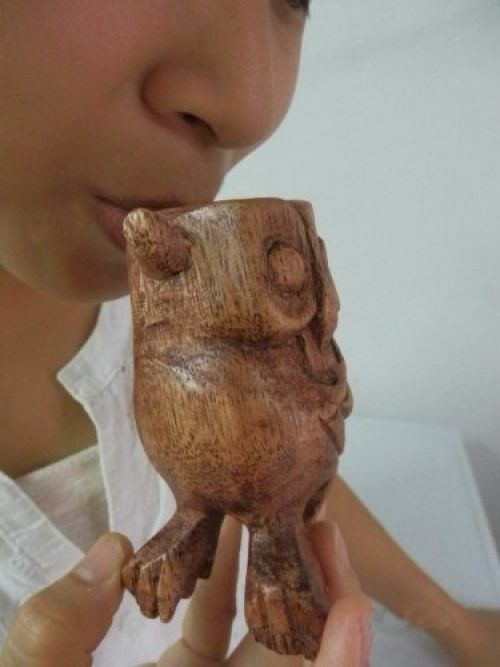 Wooden Percussion Brown Owl 3"