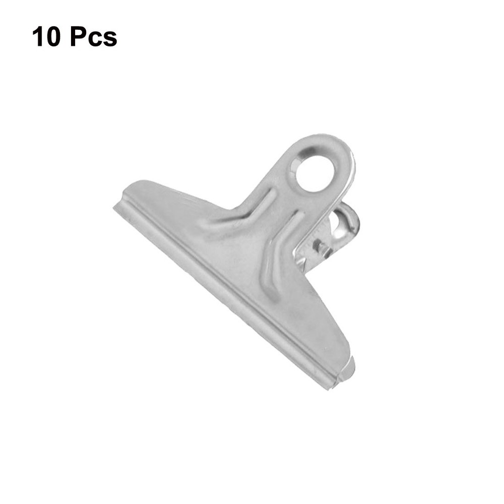 Spring Loaded Stationery Document File Ticket 2.8 Inch Width Binder Clips 10 Pcs
