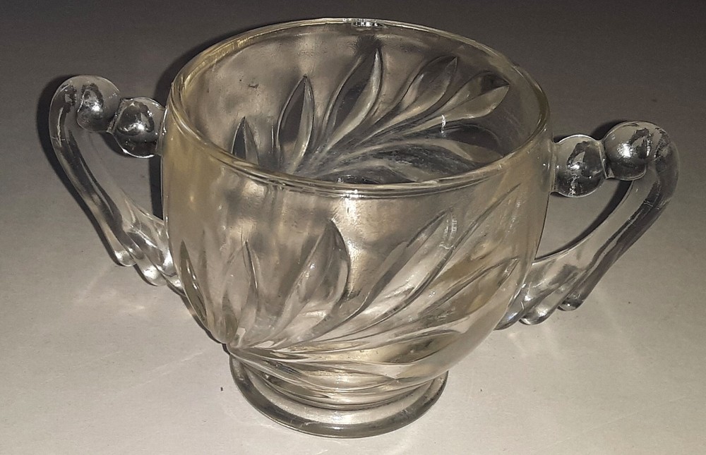 Vintage Clear Glass SUGAR BOWL
