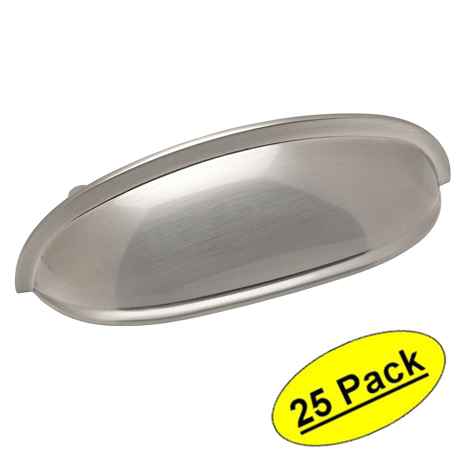 *25 Pack* Cosmas Cabinet Hardware Satin Nickel Cup Pulls #7712SN