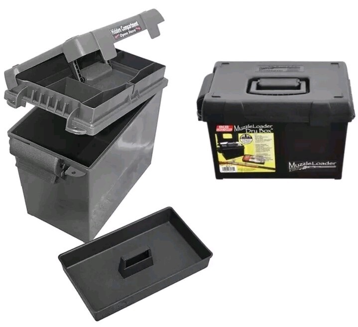 MTM Muzzle Loader Dry Ammo Box Hunting Shooting Tactical Hobby, Black - ML140